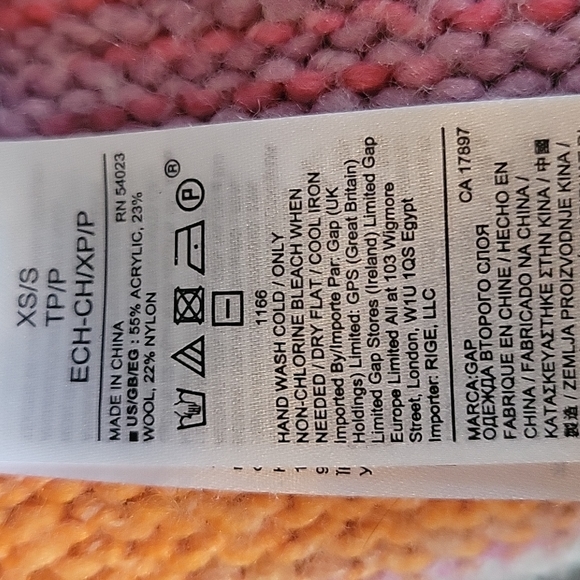 Gap rainbow striped turtleneck sweater - Picture 7 of 7